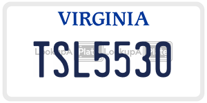 TSL5530  license plate in VA