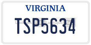 TSP5634 license plate in Virginia
