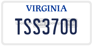 TSS3700  license plate in VA