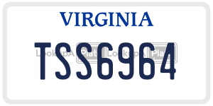 TSS6964 license plate in Virginia