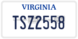 TSZ2558 license plate in Virginia