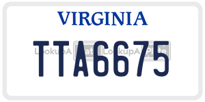 TTA6675  license plate in VA