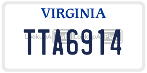 TTA6914  license plate in VA