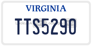 TTS5290  license plate in VA