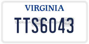 TTS6043  license plate in VA