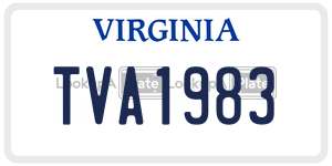 TVA1983 license plate in Virginia