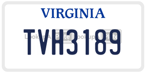 TVH3189  license plate in VA