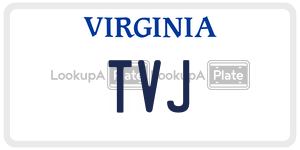 TVJ-  license plate in VA