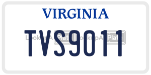 TVS9011 license plate in Virginia