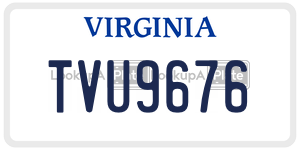 TVU9676 license plate in Virginia