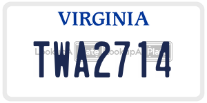 TWA2714 license plate in Virginia