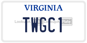 TWGC1  license plate in VA
