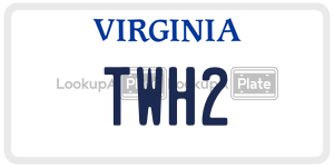 TWH2  license plate in VA