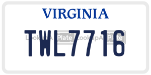 TWL7716 license plate in Virginia