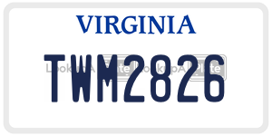 TWM2826 license plate in Virginia