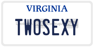 TWOSEXY license plate in Virginia