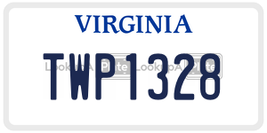 TWP1328  license plate in VA