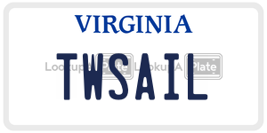 TWSAIL  license plate in VA