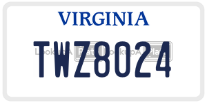 TWZ8024 license plate in Virginia