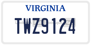 TWZ9124 license plate in Virginia