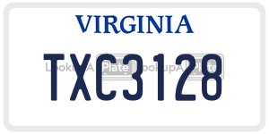 TXC3128  license plate in VA