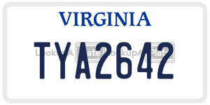 TYA2642 license plate in Virginia