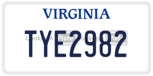 TYE2982 license plate in Virginia