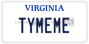 TYMEME  license plate in VA