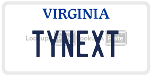 TYNEXT  license plate in VA