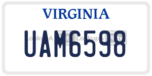 UAM6598 license plate in Virginia