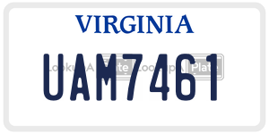UAM7461 license plate in Virginia