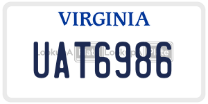 UAT6986 license plate in Virginia