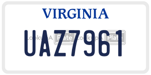 UAZ7961  license plate in VA
