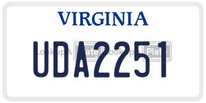 UDA2251 license plate in Virginia