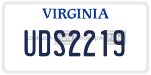 UDS2219 license plate in Virginia