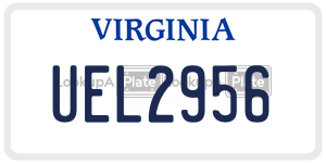 UEL2956 license plate in Virginia