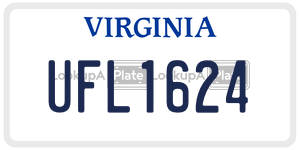 UFL1624  license plate in VA
