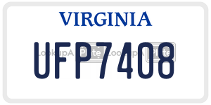 UFP7408  license plate in VA