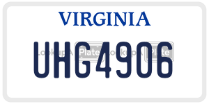 UHG4906 license plate in Virginia