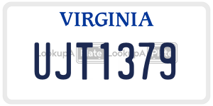 UJT1379 license plate in Virginia