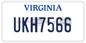 UKH7566  license plate in VA