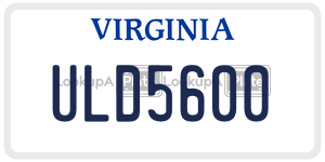 ULD5600  license plate in VA