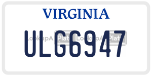 ULG6947 license plate in Virginia
