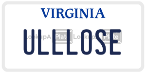 ULLLOSE  license plate in VA
