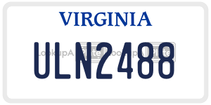 ULN2488 license plate in Virginia