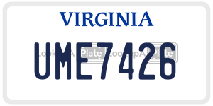 UME7426 license plate in Virginia