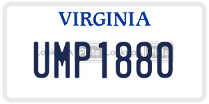 UMP1880  license plate in VA