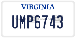 UMP6743  license plate in VA