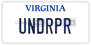UNDRPR  license plate in VA