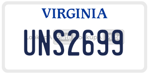 UNS2699  license plate in VA